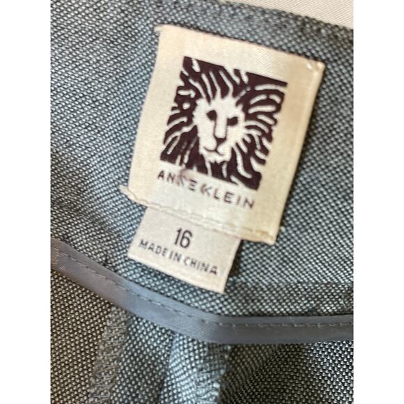 Anne Klein Womens Straight Leg Slacks Pants SIZE 16 Black Gray Classic Career - Picture 7 of 9